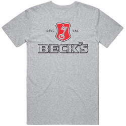 Becks Beer Cool Brewery Alcohol Booze Logo Vintage unisex Sports Grey Classic T Shirt Becks Beer Cool Brewery Alcohol Booze Logo Vintage unisex Sports Grey Classic T Shirt