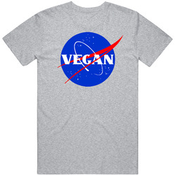 Vegan Nasa Logo Parody Mashup Funny Healthy Eating Vintage unisex Sports Grey Classic T Shirt Vegan Nasa Logo Parody Mashup Funny Healthy Eating Vintage unisex Sports Grey Classic T Shirt