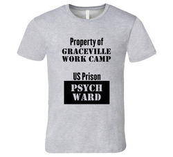 Property Of Graceville Work Camp Prison Psycho Ward Fun Vintage unisex Sports Grey Classic T Shirt Property Of Graceville Work Camp Prison Psycho Ward Fun Vintage unisex Sports Grey Classic T Shirt