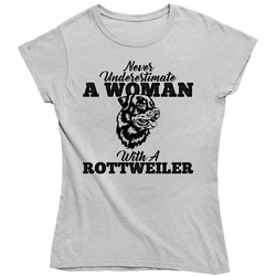 Never Underestimate A Woman With A Rottweiler Dog Vintage unisex Sports Grey Classic Ladies T Shirt Never Underestimate A Woman With A Rottweiler Dog Vintage unisex Sports Grey Classic Ladies T Shirt