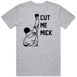 Rocky Balboa Cut Me Mick! Outline Fist In Air Movie Quote Vintage unisex Sports Grey Classic T Shirt Rocky Balboa Cut Me Mick! Outline Fist In Air Movie Quote Vintage unisex Sports Grey Classic T Shirt