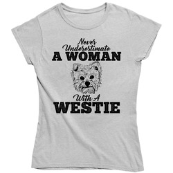 Never Underestimate A Woman With A Westie Dog Vintage unisex Sports Grey Classic Ladies T Shirt Never Underestimate A Woman With A Westie Dog Vintage unisex Sports Grey Classic Ladies T Shirt