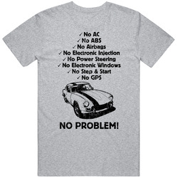 1966 Triumph Gt6 No Problem Vintage Car Vintage unisex Sports Grey Classic T Shirt 1966 Triumph Gt6 No Problem Vintage Car Vintage unisex Sports Grey Classic T Shirt