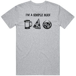 Cadillac Simple Man Beer Pizza Car Logo Driving Fan Vintage unisex Sports Grey Classic T Shirt Cadillac Simple Man Beer Pizza Car Logo Driving Fan Vintage unisex Sports Grey Classic T Shirt