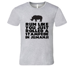 Run Like You Just Rolled A Stampede In Jumanji Cool Funny Fitness Workout Gym Humor Vintage unisex Sports Grey Classic T Shirt Run Like You Just Rolled A Stampede In Jumanji Cool Funny Fitness Workout Gym Humor Vintage unisex Sports Grey Classic T Shirt