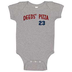 Deeds Pizza 23 Fun Mr Deeds Popular Movie Vintage unisex Sports Grey Classic Baby One Piece Deeds Pizza 23 Fun Mr Deeds Popular Movie Vintage unisex Sports Grey Classic Baby One Piece