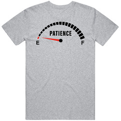 Patience On Empty Funny Vintage unisex Sports Grey Classic T Shirt Patience On Empty Funny Vintage unisex Sports Grey Classic T Shirt