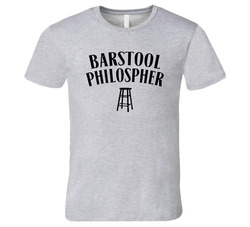 Barstool Philosopher Funny Bar Pub Tavern Beer Drinking Unisex Vintage unisex Sports Grey Classic T Shirt