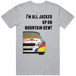 Talladega Nights Racecar I'm All Jacked Up On Mountain Dew! Quote Vintage unisex Sports Grey Classic T Shirt Talladega Nights Racecar I'm All Jacked Up On Mountain Dew! Quote Vintage unisex Sports Grey Classic T Shirt