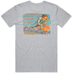 Clear The Track For Eddie Shack Retro Hockey Vintage unisex Sports Grey Classic T Shirt Clear The Track For Eddie Shack Retro Hockey Vintage unisex Sports Grey Classic T Shirt