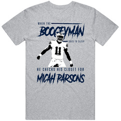 When The Boogeyman Goes To Sleep He Checks For Micah Parsons Vintage unisex Sports Grey Classic T Shirt When The Boogeyman Goes To Sleep He Checks For Micah Parsons Vintage unisex Sports Grey Classic T Shirt