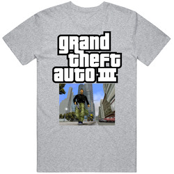 Grand Theft Auto Iii 3 2001 Best Video Games Of All Time Vintage unisex Sports Grey Classic T Shirt