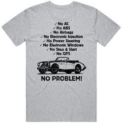 1959 Austin Healey 3000 No Problem Vintage Car Vintage unisex Sports Grey Classic T Shirt 1959 Austin Healey 3000 No Problem Vintage Car Vintage unisex Sports Grey Classic T Shirt
