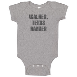 Walker Texas Ranger Tv Show Popular Distressed Look Vintage unisex Sports Grey Classic Baby One Piece