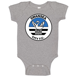 Swansea City Football Club Soccer Vintage unisex Sports Grey Classic Baby One Piece Swansea City Football Club Soccer Vintage unisex Sports Grey Classic Baby One Piece