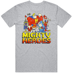 The Mighty Heroes 60s Tv Cartoon Series Worn Look Vintage unisex Sports Grey Classic T Shirt The Mighty Heroes 60s Tv Cartoon Series Worn Look Vintage unisex Sports Grey Classic T Shirt