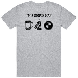 Bmw Simple Man Beer Pizza Car Logo Driving Fan Vintage unisex Sports Grey Classic T Shirt Bmw Simple Man Beer Pizza Car Logo Driving Fan Vintage unisex Sports Grey Classic T Shirt