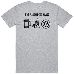 Volkswagen Simple Man Beer Pizza Car Logo Driving Fan Vintage unisex Sports Grey Classic T Shirt Volkswagen Simple Man Beer Pizza Car Logo Driving Fan Vintage unisex Sports Grey Classic T Shirt