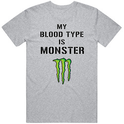 My Blood Type Is Monster Energy Drink Vintage unisex Sports Grey Classic T Shirt My Blood Type Is Monster Energy Drink Vintage unisex Sports Grey Classic T Shirt