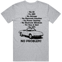 1969 Alfa Romeo Spider No Problem Vintage Car Vintage unisex Sports Grey Classic T Shirt 1969 Alfa Romeo Spider No Problem Vintage Car Vintage unisex Sports Grey Classic T Shirt