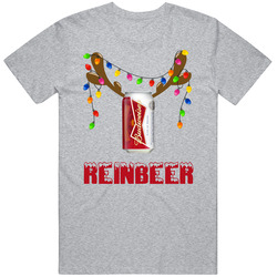 Budweiser Reinbeer Funny Beer Lager Fan Christmas Vintage unisex Sports Grey Classic T Shirt