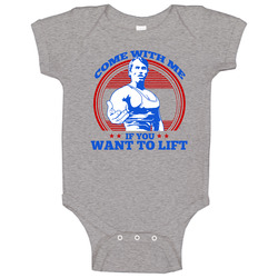 Arnold Schwarzenegger Come With Me If You Want To Lift Vintage unisex Sports Grey Classic Baby One Piece Arnold Schwarzenegger Come With Me If You Want To Lift Vintage unisex Sports Grey Classic Baby One Piece