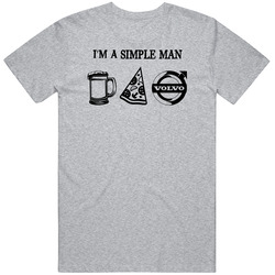 Volvo Simple Man Beer Pizza Car Logo Driving Fan Vintage unisex Sports Grey Classic T Shirt Volvo Simple Man Beer Pizza Car Logo Driving Fan Vintage unisex Sports Grey Classic T Shirt
