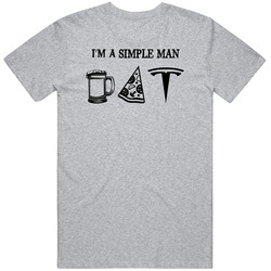 Tesla Simple Man Beer Pizza Car Logo Driving Fan Vintage unisex Sports Grey Classic T Shirt Tesla Simple Man Beer Pizza Car Logo Driving Fan Vintage unisex Sports Grey Classic T Shirt