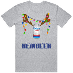 Natural Light Reinbeer Funny Beer Lager Fan Christmas Vintage unisex Sports Grey Classic T Shirt