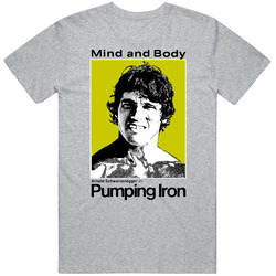 Arnold Schwarzenegger Pumping Iron Movie Vintage unisex Sports Grey Classic T Shirt Arnold Schwarzenegger Pumping Iron Movie Vintage unisex Sports Grey Classic T Shirt