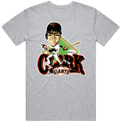 Will Clark Retro Baseball Caricature Vintage unisex Sports Grey Classic T Shirt Will Clark Retro Baseball Caricature Vintage unisex Sports Grey Classic T Shirt