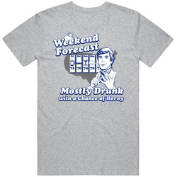 Hangover Drunk Week Long Weather Forecast Vintage unisex Sports Grey Classic T Shirt