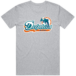 Miami Dolphins Vintage unisex Sports Grey Classic T Shirt Miami Dolphins Vintage unisex Sports Grey Classic T Shirt