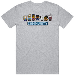 Community Inspired 8 Bit Video Game Tv Show Gift Vintage unisex Sports Grey Classic T Shirt Community Inspired 8 Bit Video Game Tv Show Gift Vintage unisex Sports Grey Classic T Shirt