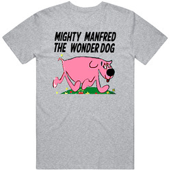 Mighty Manfred The Wonder Dog Black Print Retro Cartoon Vintage unisex Sports Grey Classic T Shirt Mighty Manfred The Wonder Dog Black Print Retro Cartoon Vintage unisex Sports Grey Classic T Shirt