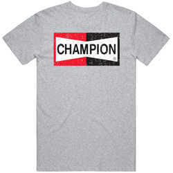 Champion Automobile Car Motorcycle Auto Parts Cool Distressed Style Brand Logo Emblem Vintage unisex Sports Grey Classic T Shirt Champion Automobile Car Motorcycle Auto Parts Cool Distressed Style Brand Logo Emblem Vintage unisex Sports Grey Classic T Shirt