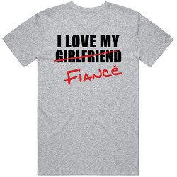 I Love My Fiancé Vintage unisex Sports Grey Classic T Shirt I Love My Fiancé Vintage unisex Sports Grey Classic T Shirt