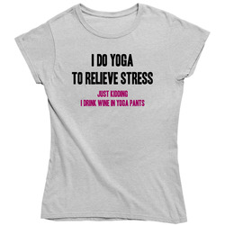 Drink Wine In Yoga Pants Vintage unisex Sports Grey Classic Ladies T Shirt Drink Wine In Yoga Pants Vintage unisex Sports Grey Classic Ladies T Shirt