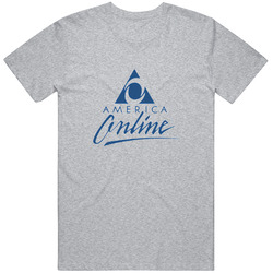 America Online Vintage Aol Logo Cool Retro Vintage unisex Sports Grey Classic T Shirt America Online Vintage Aol Logo Cool Retro Vintage unisex Sports Grey Classic T Shirt