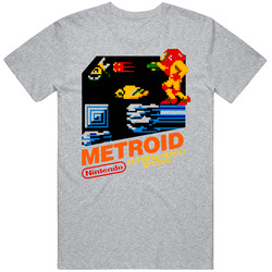 Metroid Nes Retro Vintage unisex Sports Grey Classic T Shirt Metroid Nes Retro Vintage unisex Sports Grey Classic T Shirt