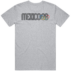 Mexico Summer Olympics 1968 Retro Logo World Olympiad Fan Vintage unisex Sports Grey Classic T Shirt Mexico Summer Olympics 1968 Retro Logo World Olympiad Fan Vintage unisex Sports Grey Classic T Shirt