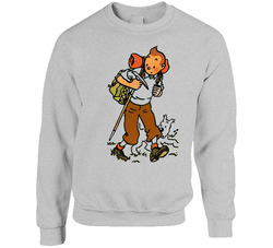 The Adventures Of Tintin Crewneck Sweatshirt Vintage unisex Sports Grey Classic Crewneck Sweatshirt The Adventures Of Tintin Crewneck Sweatshirt Vintage unisex Sports Grey Classic Crewneck Sweatshirt
