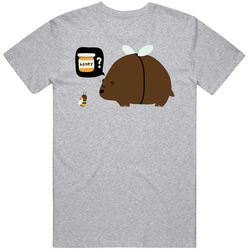 Honey Bear Bee Funny Cartoon Vintage unisex Sports Grey Classic T Shirt Honey Bear Bee Funny Cartoon Vintage unisex Sports Grey Classic T Shirt