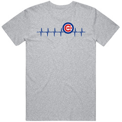 Cubs Heartbeat 2 Vintage unisex Sports Grey Classic T Shirt Cubs Heartbeat 2 Vintage unisex Sports Grey Classic T Shirt