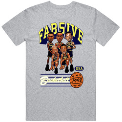 Fab Five Michigan Retro Caricature Grey Vintage unisex Sports Grey Classic T Shirt Fab Five Michigan Retro Caricature Grey Vintage unisex Sports Grey Classic T Shirt