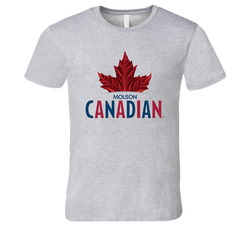 Molson Canadian Logo Vintage unisex Sports Grey Classic T Shirt