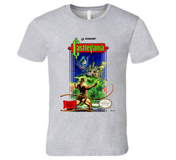 Castlevania Nintendo Retro Game Cover Vintage unisex Sports Grey Classic T Shirt Castlevania Nintendo Retro Game Cover Vintage unisex Sports Grey Classic T Shirt