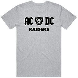 Raiders Ac Dc Vintage unisex Sports Grey Classic T Shirt Raiders Ac Dc Vintage unisex Sports Grey Classic T Shirt