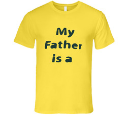 My Father Is A Retro Vintage Daisy Yellow Cotton T Shirt My Father Is A Retro Vintage Daisy Yellow Cotton T Shirt
