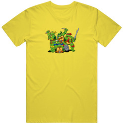 Teenage Mutant Ninja Turtles Tmnt Retro Vintage Daisy Yellow Cotton T Shirt Teenage Mutant Ninja Turtles Tmnt Retro Vintage Daisy Yellow Cotton T Shirt